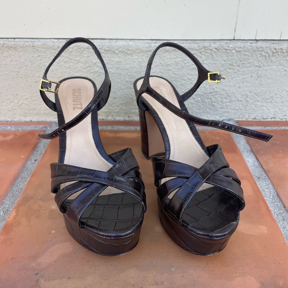 Schutz Keefa Brown Heels - Picture 5 of 7